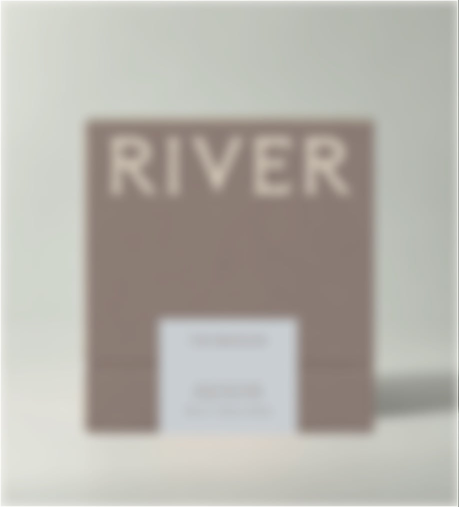 Ceremonial Candle box in brown with a pale blue label